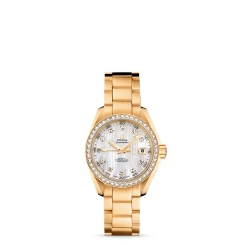 Omega - 231.55.30.20.55.002 Seamaster Aqua Terra 150M Co-Axial 30 Yellow Gold / Diamond / MOP / Bracelet