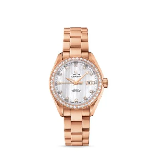 Omega - 231.55.34.20.55.002 Seamaster Aqua Terra 150M Co-Axial 34 Yellow Gold / Diamond / MOP / Bracelet