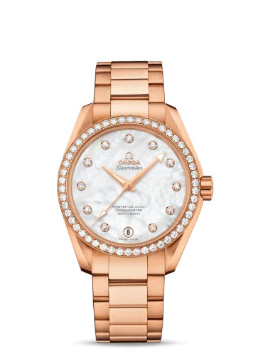 Omega - 231.55.39.21.55.001 Seamaster Aqua Terra 150M Master Co-Axial 38.5 Red Gold / MOP / Diamond