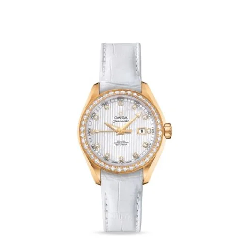 Omega - 231.58.34.20.55.001 Seamaster Aqua Terra 150M Co-Axial 34 Yellow Gold / Diamond / MOP