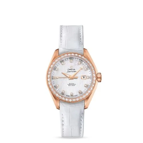 Omega - 231.58.34.20.55.002 Seamaster Aqua Terra 150M Co-Axial 34 Red Gold / Diamond / MOP