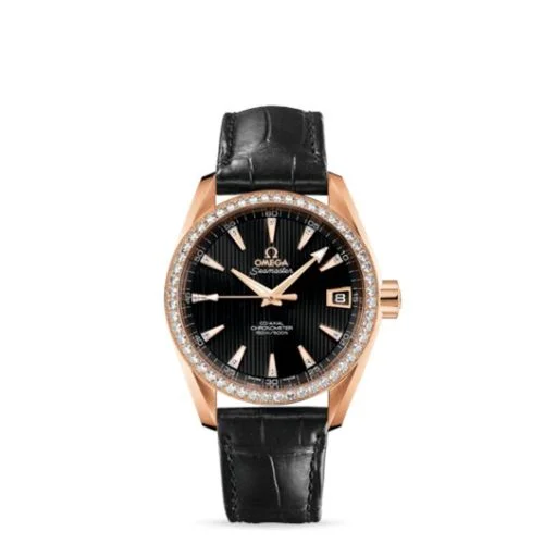Omega - 231.58.39.21.51.001 Seamaster Aqua Terra 150M Co-Axial 38.5 Red Gold / Diamond / Black