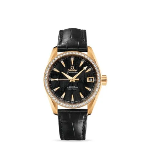 Omega - 231.58.39.21.51.002 Seamaster Aqua Terra 150M Co-Axial 38.5 Yellow Gold / Diamond / Black