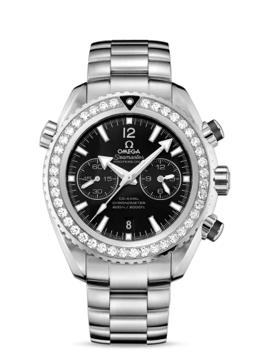 Omega - 232.15.46.51.01.001 Seamaster Planet Ocean 600M Co-Axial 45.5 Chronograph Stainless Steel /  Diamond / Black / Bracelet