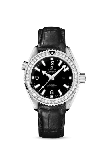 Omega - 232.18.38.20.01.001 Seamaster Planet Ocean 600M Co-Axial 37.5 Stainless Steel / Diamond / Black / Alligator