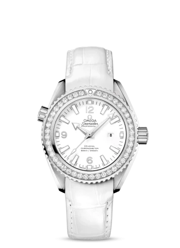 Omega - 232.18.38.20.04.001 Seamaster Planet Ocean 600M Co-Axial 37.5 Stainless Steel / Diamond / White / Alligator