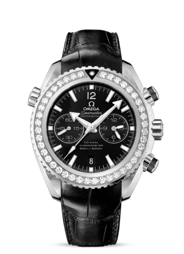 Omega - 232.18.46.51.01.001 Seamaster Planet Ocean 600M Co-Axial 45.5 Chronograph Stainless Steel / Diamond / Black / Alligator