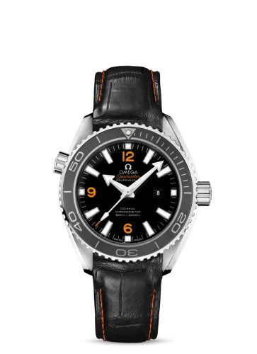 Omega - 232.33.38.20.01.002 Seamaster Planet Ocean 600M Co-Axial 37.5 Stainless Steel / Orange Numerals / Alligator