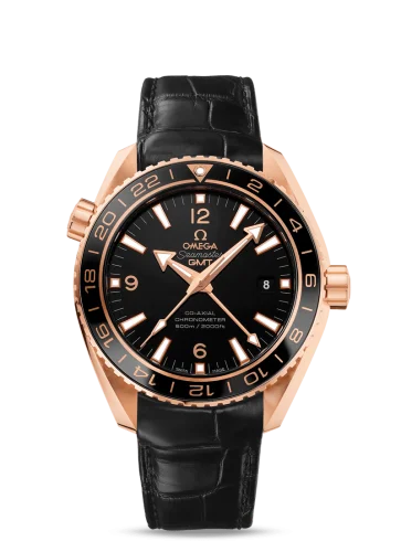Omega Seamaster Planet Ocean 600M Co-Axial 43.5 GMT Red Gold / Ceragold / Alligator
