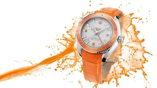 Omega Omega - 232.93.44.22.99.001 Seamaster Planet Ocean 600M Co-Axial 43.5 GMT Platinum / Orange / Alligator