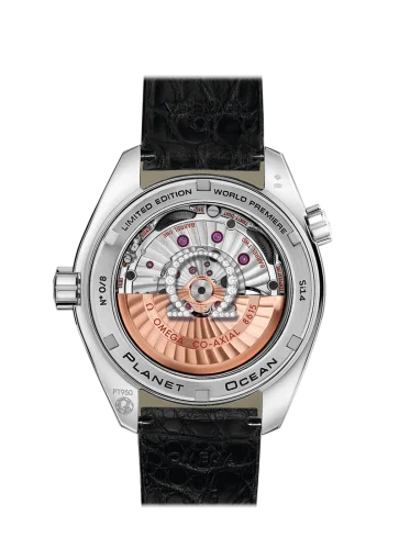 Omega Omega - 232.98.44.22.01.001 Seamaster Planet Ocean 600M Co-Axial 43.5 GMT Platinum / Diamond / Black / Alligator