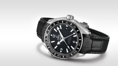 Omega Omega - 232.98.44.22.01.001 Seamaster Planet Ocean 600M Co-Axial 43.5 GMT Platinum / Diamond / Black / Alligator