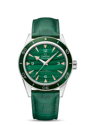 Omega - 234.93.41.21.99.001 Seamaster 300 Co-Axial Master Chronometer Platinum / Malachite