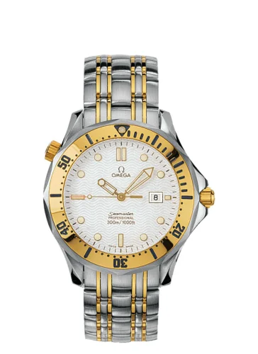 Omega - 2342.20.00 Seamaster Diver 300M Quartz 41 Stainless Steel / Yellow Gold / White / Bracelet