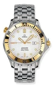 Omega - 2442.20.00 Seamaster Diver 300M Quartz 41 Stainless Steel / Yellow Gold / White / Bracelet