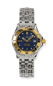 Omega Seamaster Diver 300M Quartz 28 Stainless Steel / Yellow Gold / Blue / Bracelet