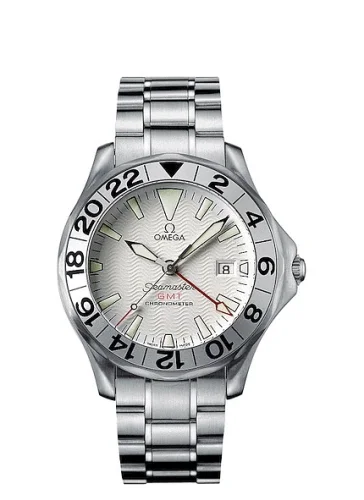 Omega Omega - 2538.20.00 Seamaster Diver 300M Automatic 41 GMT Stainless Steel / White / Bracelet / Great White