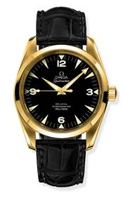 Omega - 2603.52.31 Seamaster Aqua Terra 150M Co-Axial 39.2 Railmaster Yellow Gold / Black Alligator