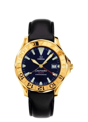 Omega Omega - 2634.80.93 Seamaster Diver 300M Automatic 41 GMT Yellow Gold / Blue / Leather