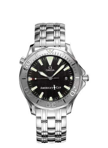 Omega - 2533.50.00 Seamaster Diver 300M Automatic 41 Stainless Steel / White Gold / Black / Bracelet / America's Cup