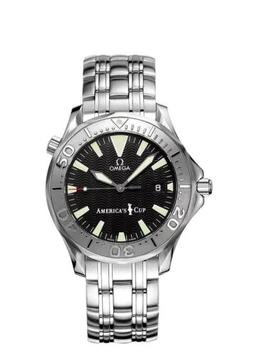 Omega Omega - 2533.50.00 Seamaster Diver 300M Automatic 41 Stainless Steel / White Gold / Black / Bracelet / America's Cup