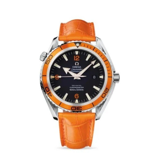 Omega - 2908.50.38 Seamaster Planet Ocean 600M Co-Axial 45.5 Stainless Steel / Orange / Alligator