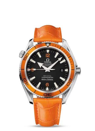 Omega - 2909.50.38 Seamaster Planet Ocean 600M Co-Axial 42 Stainless Steel / Orange / Alligator