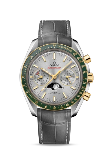 Omega - 304.23.44.52.06.001 Speedmaster Moonphase Chronograph Master Chronometer Stainless Steel / Yellow Gold  / Silver