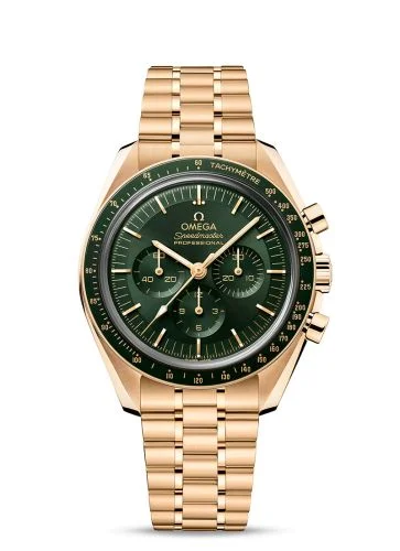 Omega - 310.60.42.50.10.001 Speedmaster Professional Moonwatch 3861 Moonshine Gold / Green / Bracelet