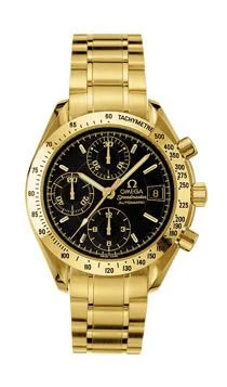 Omega Speedmaster Date 39 Yellow Gold / Black / Bracelet