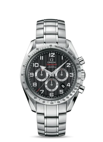 Omega - 321.10.44.50.01.001 Speedmaster Broad Arrow 44.25 Stainless Steel / Black Stripes / Bracelet