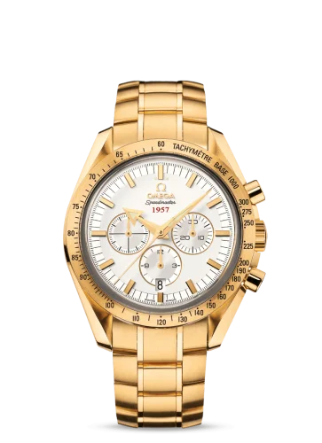 Omega - 321.50.42.50.02.001 Speedmaster Broad Arrow 1957 Yellow Gold / Silver / Bracelet