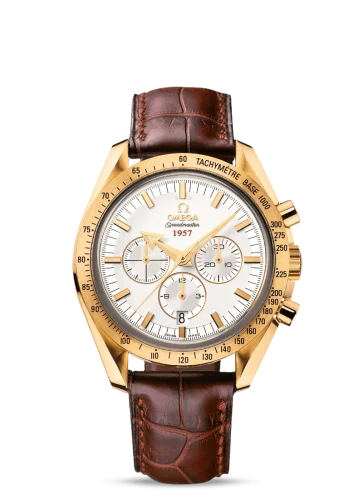 Omega - 321.53.42.50.02.001 Speedmaster Broad Arrow 1957 Yellow Gold / Silver