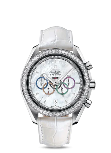 Omega Speedmaster Co-Axial White Gold / MOP / Diamond / Olympic Collection