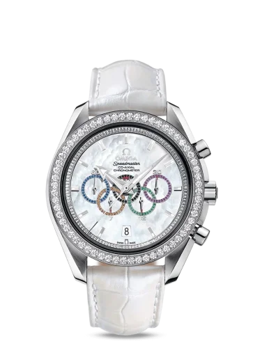 Omega Omega - 321.58.44.52.55.001 Speedmaster Co-Axial White Gold / MOP / Diamond / Olympic Collection