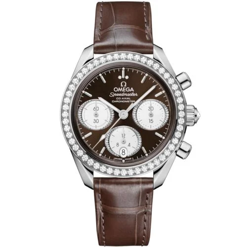 Omega - 324.18.38.50.63.001 Speedmaster Date 38 Stainless Steel - Diamond / Brown