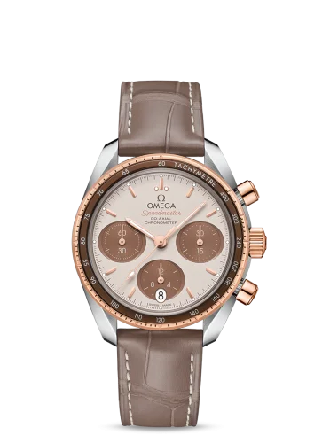 Omega - 324.23.38.50.02.002 Speedmaster Co-Axial 38 Stainless Steel / Sedna Gold / Cappuccino