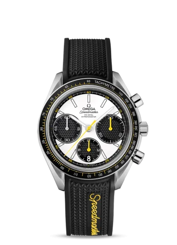 Omega - 326.32.40.50.04.001 Speedmaster Racing Co-Axial Chronograph Stainless Steel / Silver-Yellow / Rubber