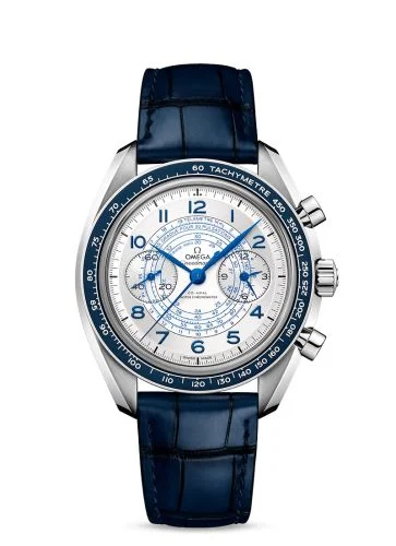 Omega - 329.33.43.51.02.001 Speedmaster Chronoscope Master Chronometer Stainless Steel / Silver / Alligator