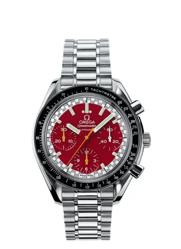 Omega - 3510.61.00 Speedmaster Reduced Stainless Steel / Red / Bracelet / Schumacher