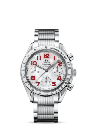 Omega - 3534.79.00 Speedmaster Reduced Ladies Stainless Steel / MOP-Red / Bracelet