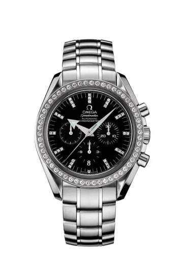 Omega - 3555.55.00 Speedmaster Broad Arrow Stainless Steel / Diamond / Black / Bracelet