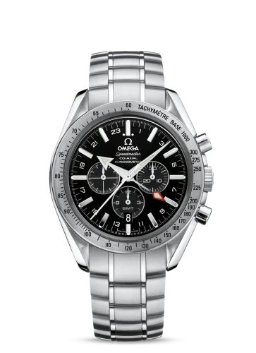 Omega - 3581.50.00 Speedmaster Broad Arrow Co-Axial GMT Stainless Steel / Black / Bracelet