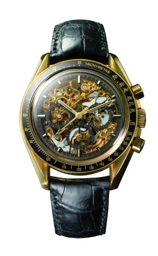 Omega - 3696.50.31 Speedmaster Professional Yellow Gold / Skeleton / Alligator / Jubilee