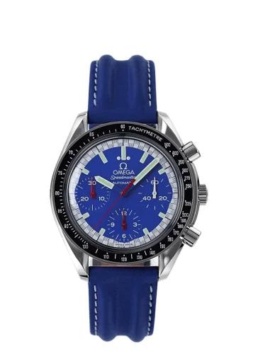 Omega - 3810.81.08 Speedmaster Reduced Stainless Steel / Blue / Strap / Schumacher