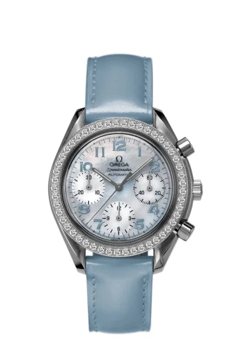 Omega - 3815.71.53 Speedmaster Reduced Ladies Stainless Steel / Diamond / MOP / Blue