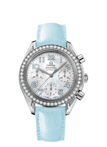 Omega - 3835.71.33 Speedmaster Reduced Ladies Stainless Steel / Diamond / MOP / Blue