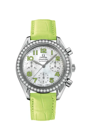 Omega - 3835.72.35 Speedmaster Reduced Ladies Stainless Steel / Diamond / MOP/ Green