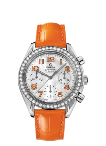 Omega - 3835.78.38 Speedmaster Reduced Ladies Stainless Steel / Diamond / MOP / Orange