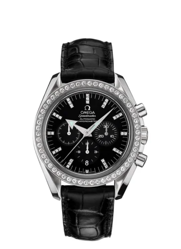 Omega - 3855.55.11 Speedmaster Broad Arrow Stainless Steel / Diamond / Black